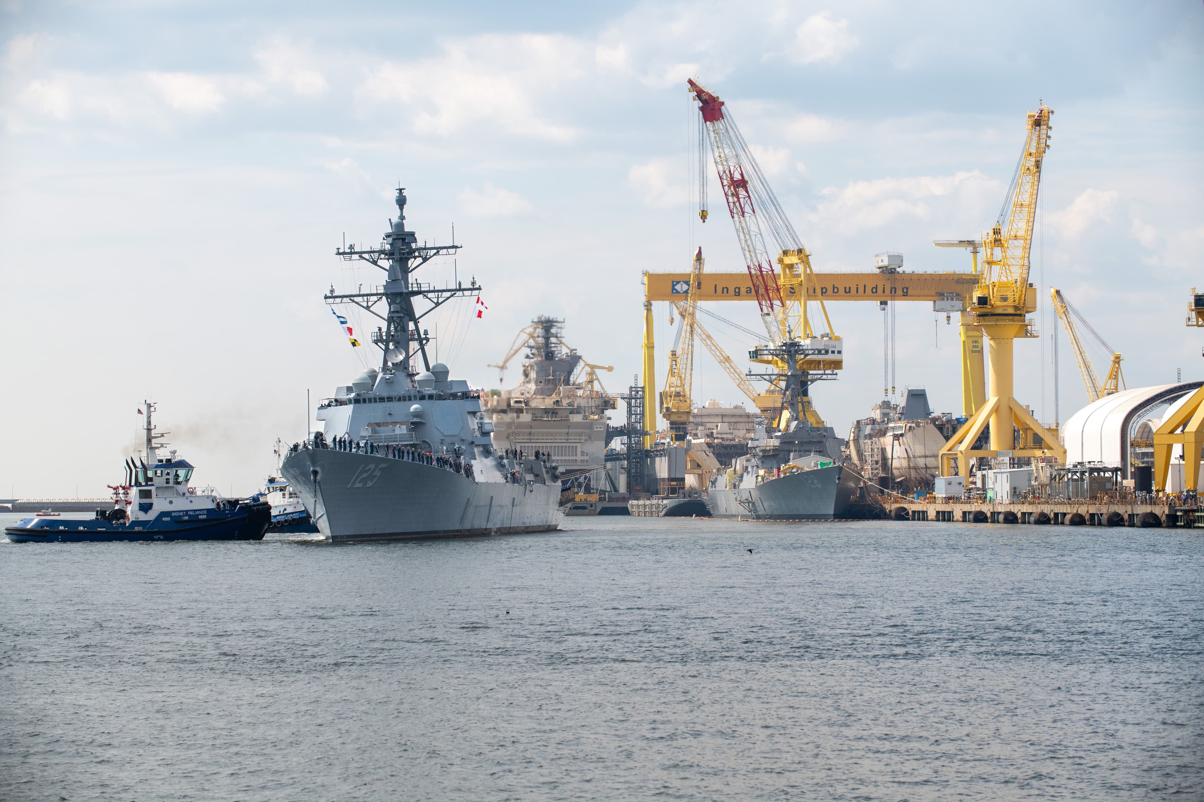 First Flight III Destroyer Jack H. Lucas (DDG 125) Sails Away From HII’s Ingalls Shipbuilding