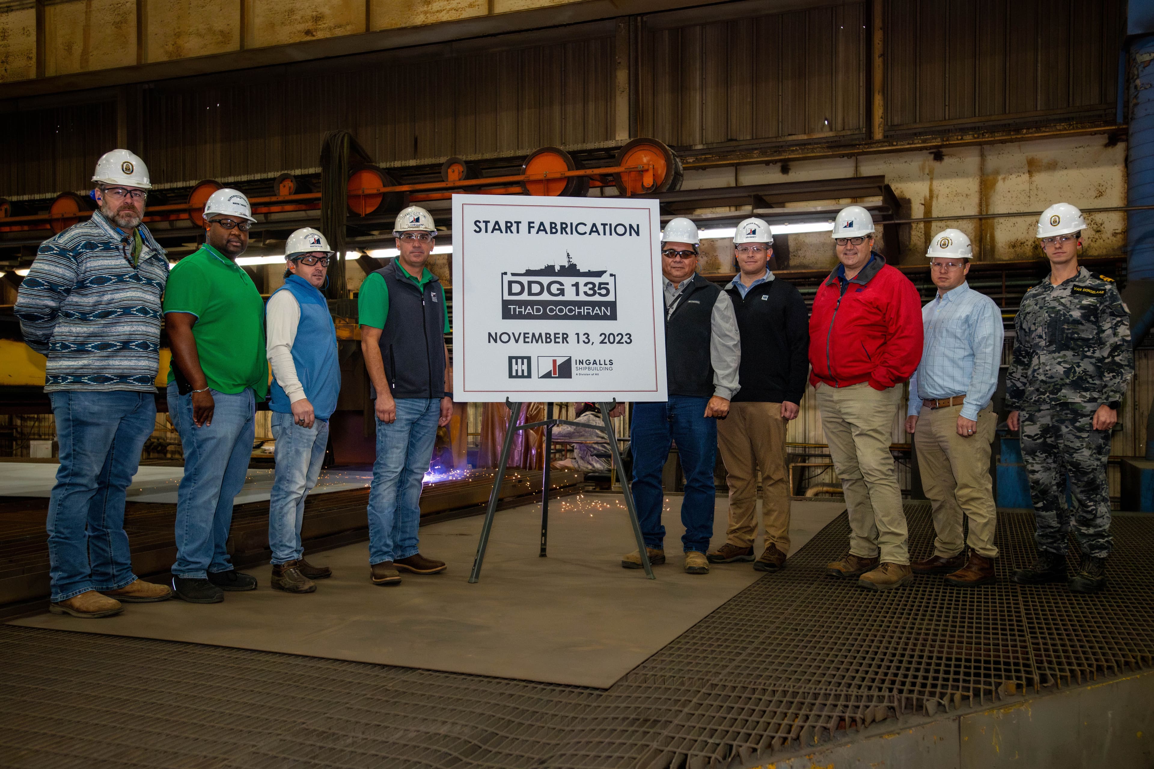HII Begins Fabrication of Destroyer Thad Cochran (DDG 135)