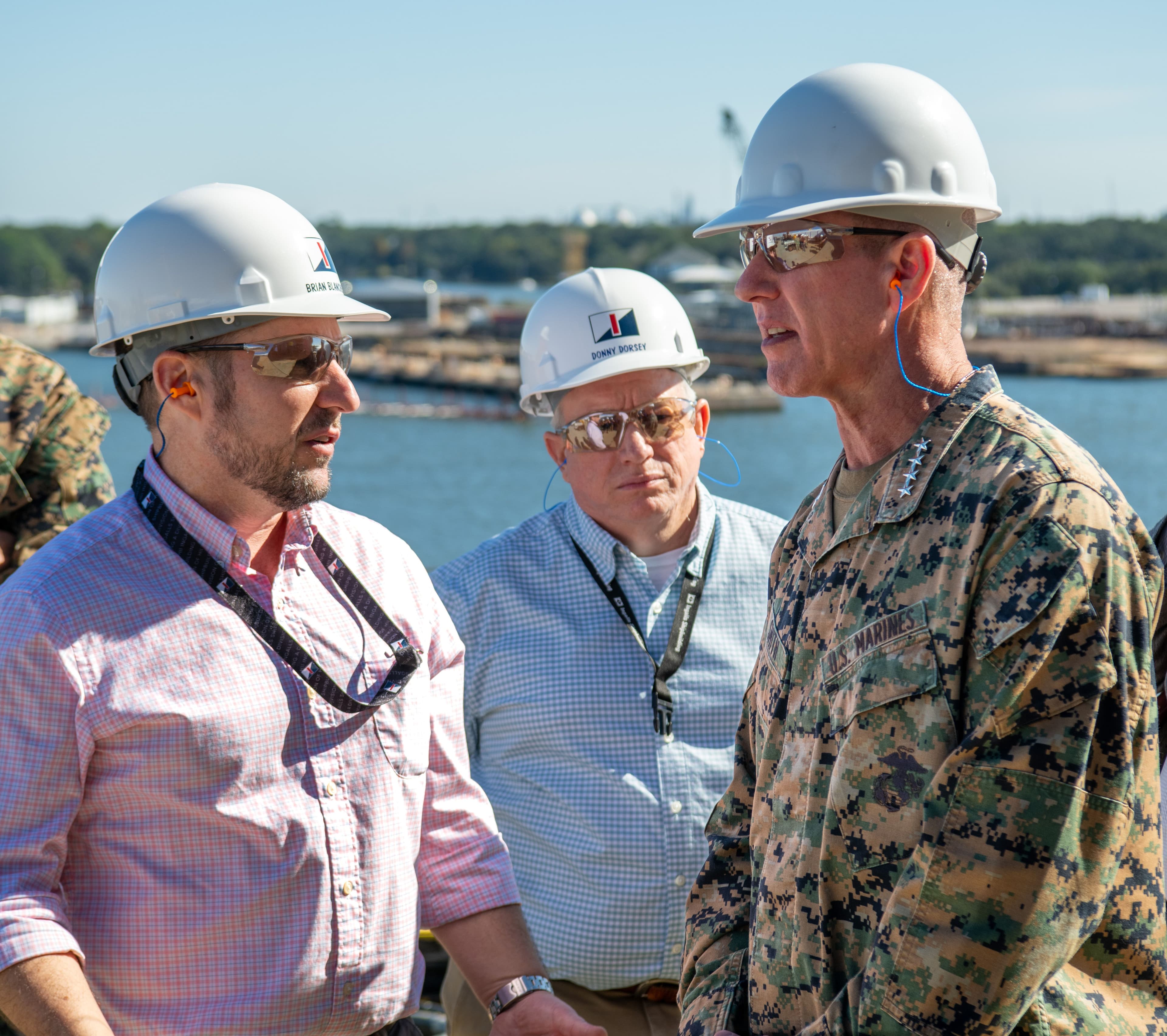 HII Hosts Marine Corps Commandant Gen. Eric Smith at Ingalls Shipbuilding