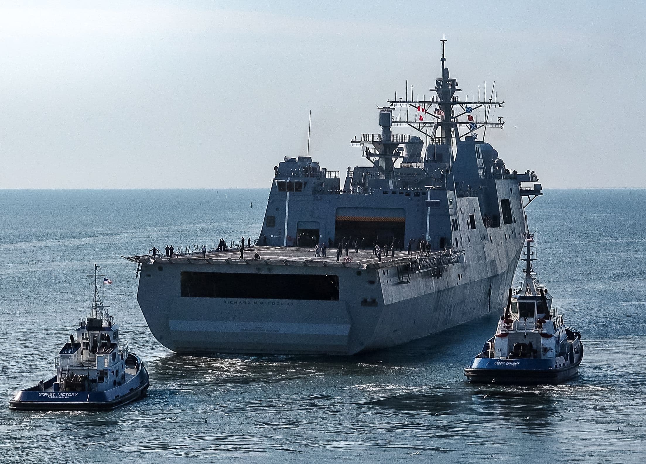 Amphibious Transport Dock Richard M. McCool, Jr. (LPD 29) Sails Away From Ingalls Shipbuilding