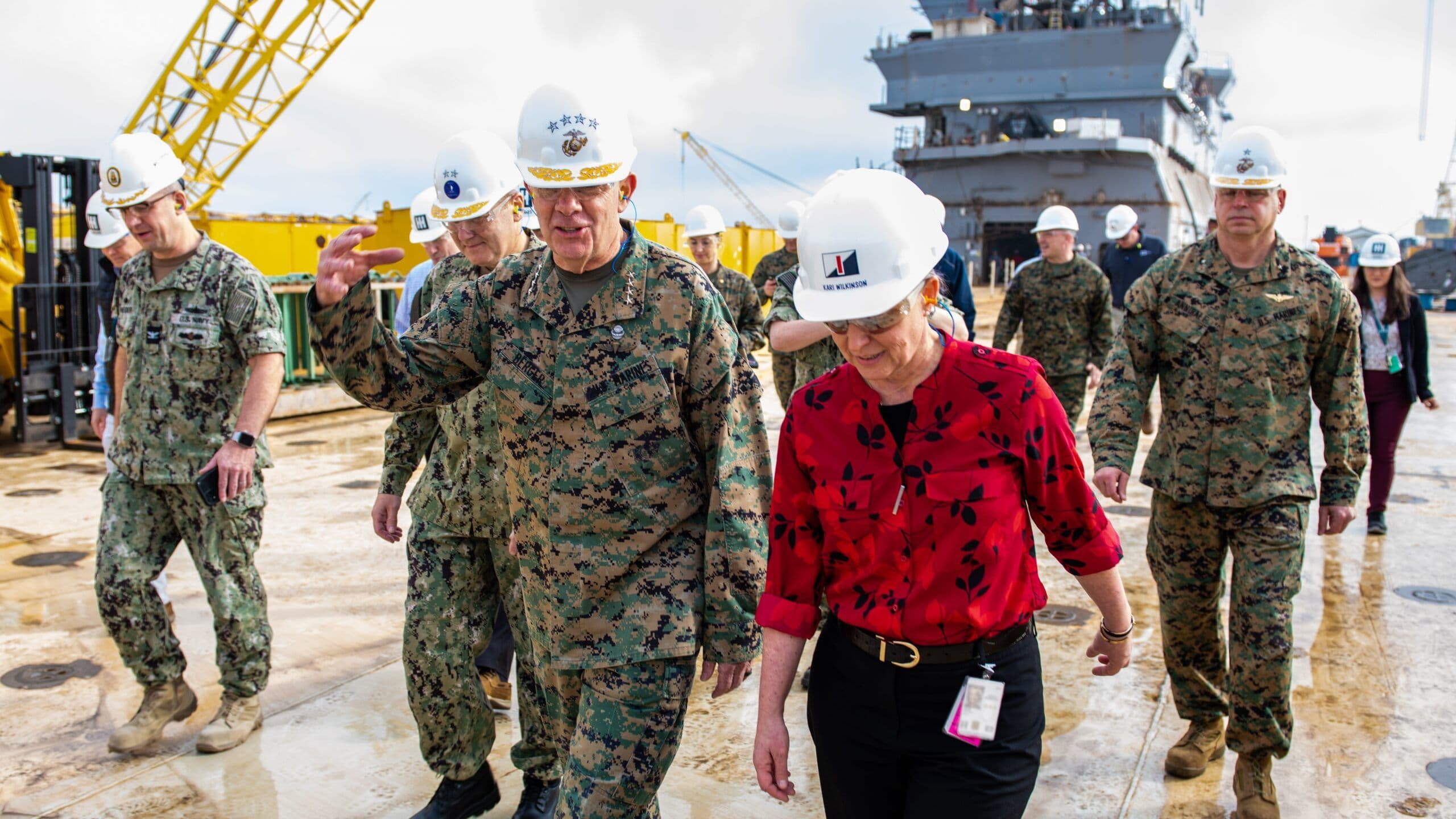 HII Hosts Marine Corps Commandant Gen. David H. Berger at Ingalls Shipbuilding