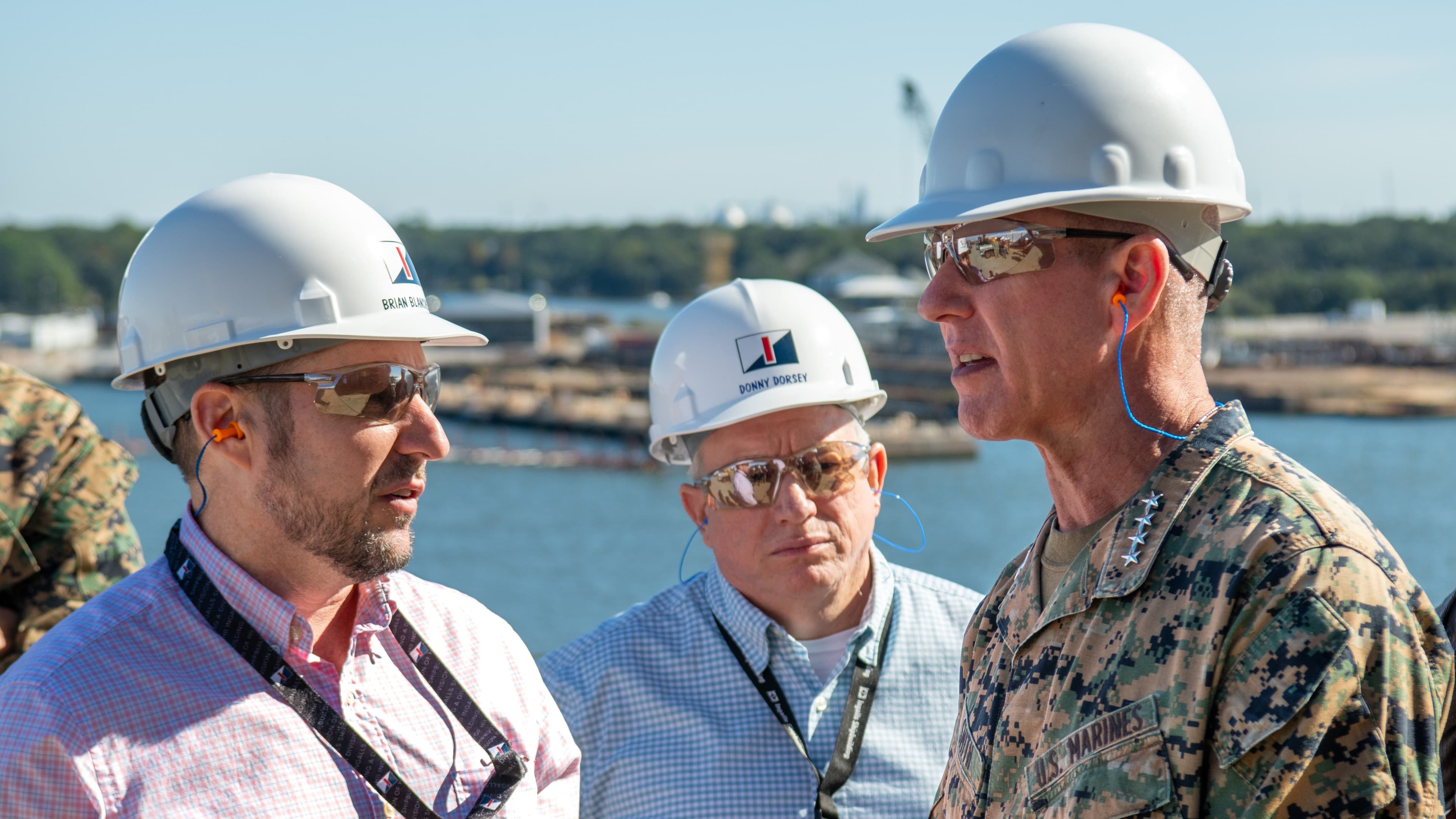 HII Hosts Marine Corps Commandant Gen. Eric Smith at Ingalls Shipbuilding